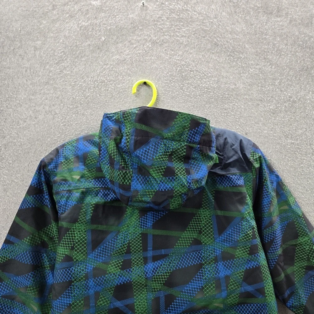 The North Face Boys Jacket M (10/12) Blue‎ Embroidered Geometric Heatseeker